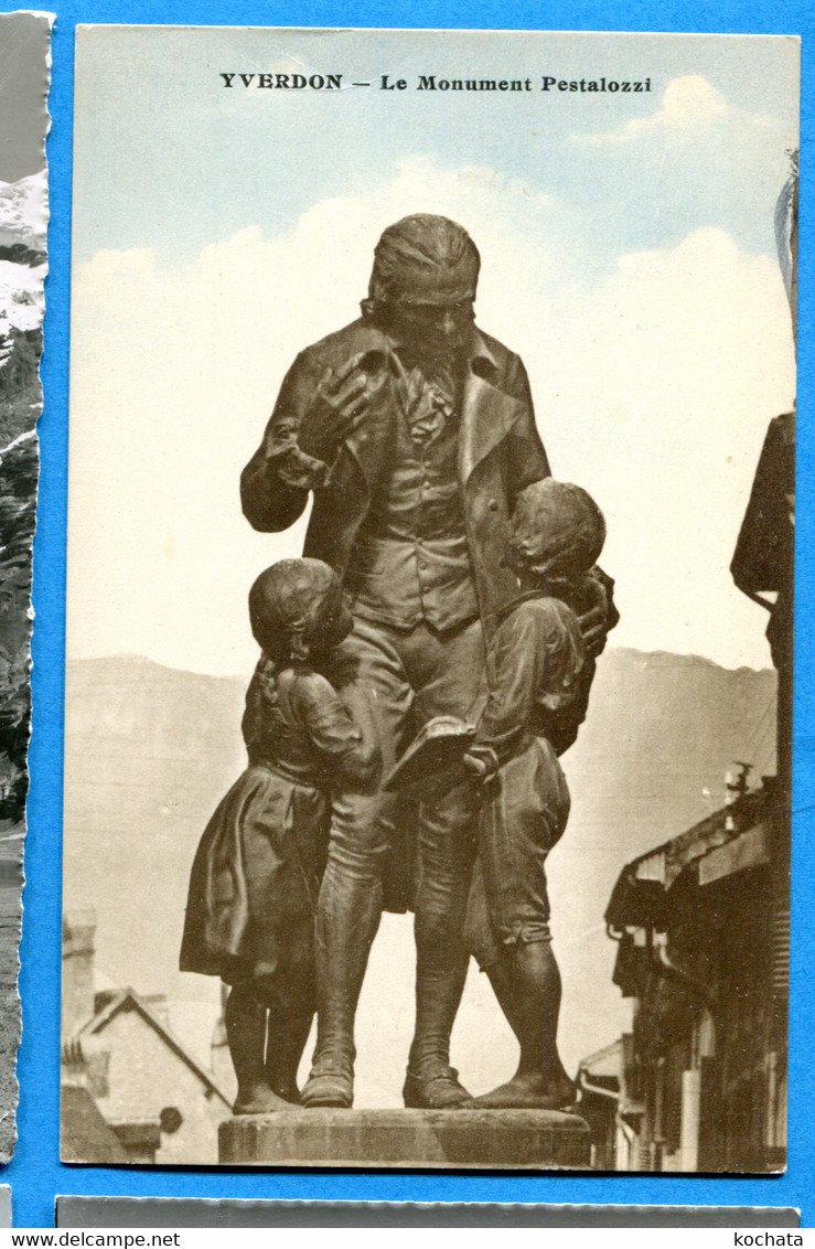 N14-422, Yverdon, Monument Pestalozzi, 51, Chapallaz, Circulée Sous Enveloppe - Yverdon-les-Bains 