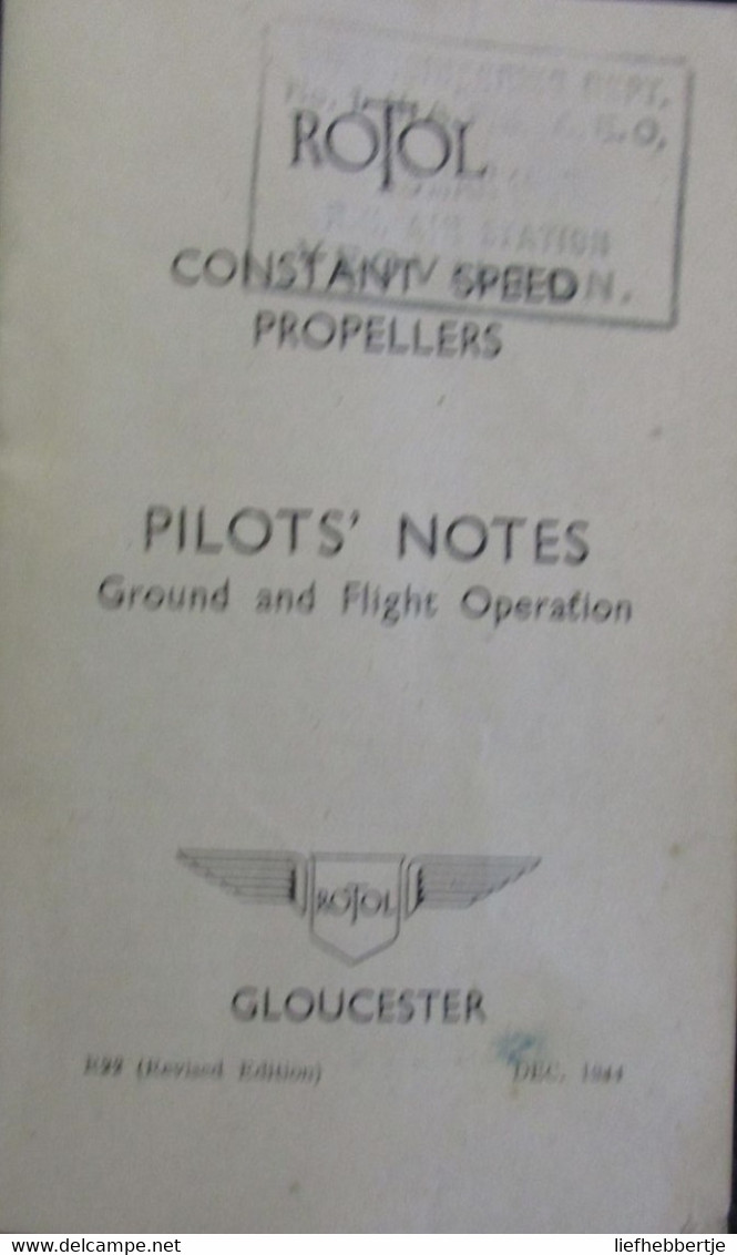 Rotol - Constant Speed Propellers - Pilots' Notes - Ground And Flight Operation - 1944 - Aviation