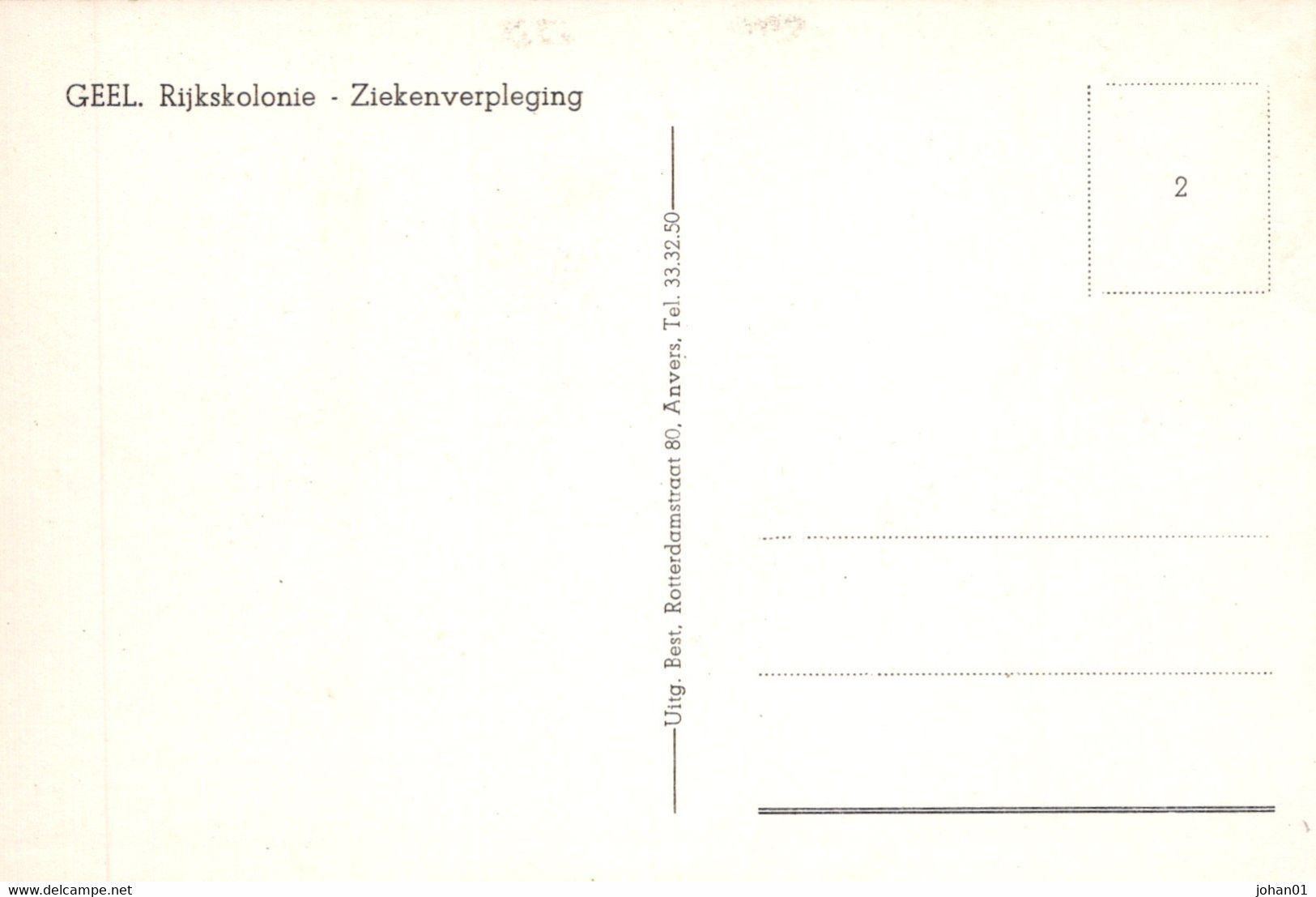 GEEL - Rijkskolonie - Ziekenverpleging - Geel