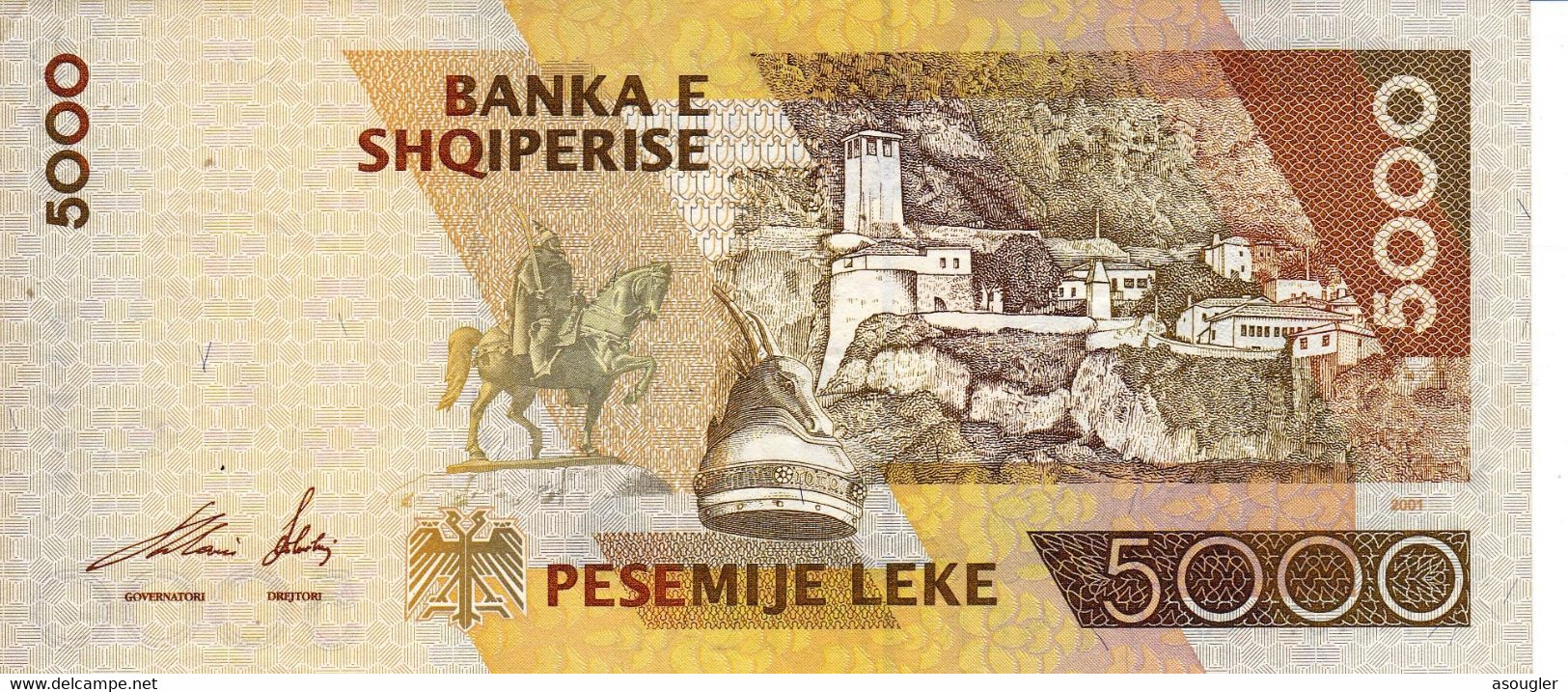 ALBANIA 5000 LEKE 2001 (2004) EXF-AU P-70a (free Shiping Via Registered Air Mail) - Albania