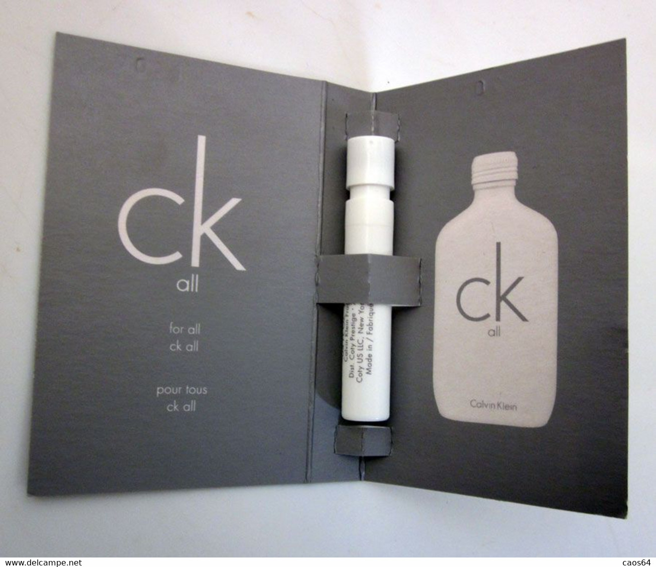 Echantillon Tigette Campioncino  Ck All - Perfume Samples (testers)
