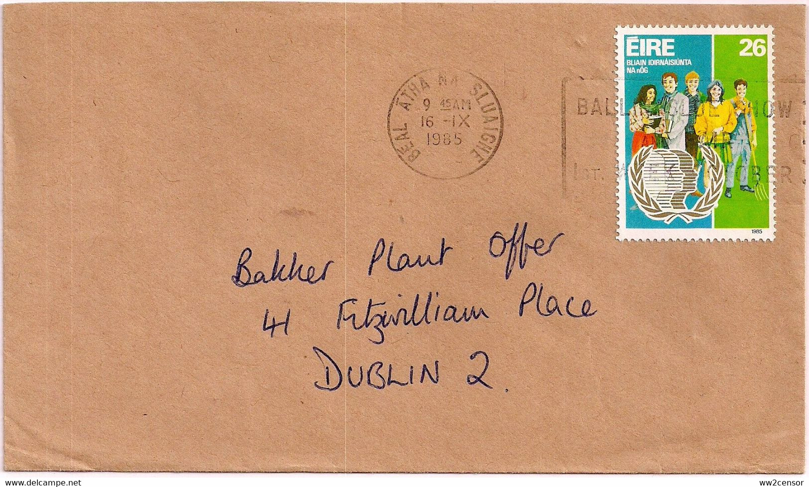 Ireland-Irlande-Irland: 1985 Commercial Cover W/Ballinasloe Slogan Postmark To Dublin - Cartas & Documentos