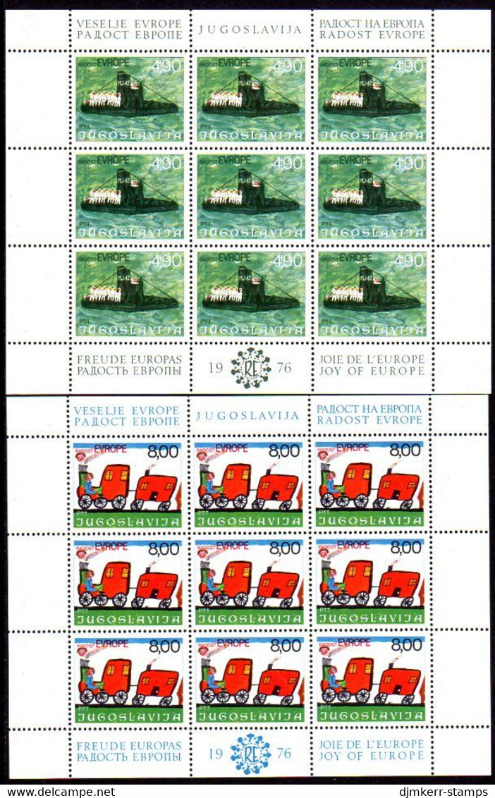 YUGOSLAVIA 1976 Joy Of Europe Children's Meeting  Sheetlets MNH / **.  Michel 1664-65 - Blokken & Velletjes