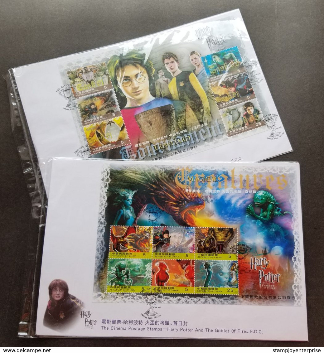 Taiwan Harry Potter 2005 Magic Movie Story Monster (miniature FDC Pair) - Briefe U. Dokumente