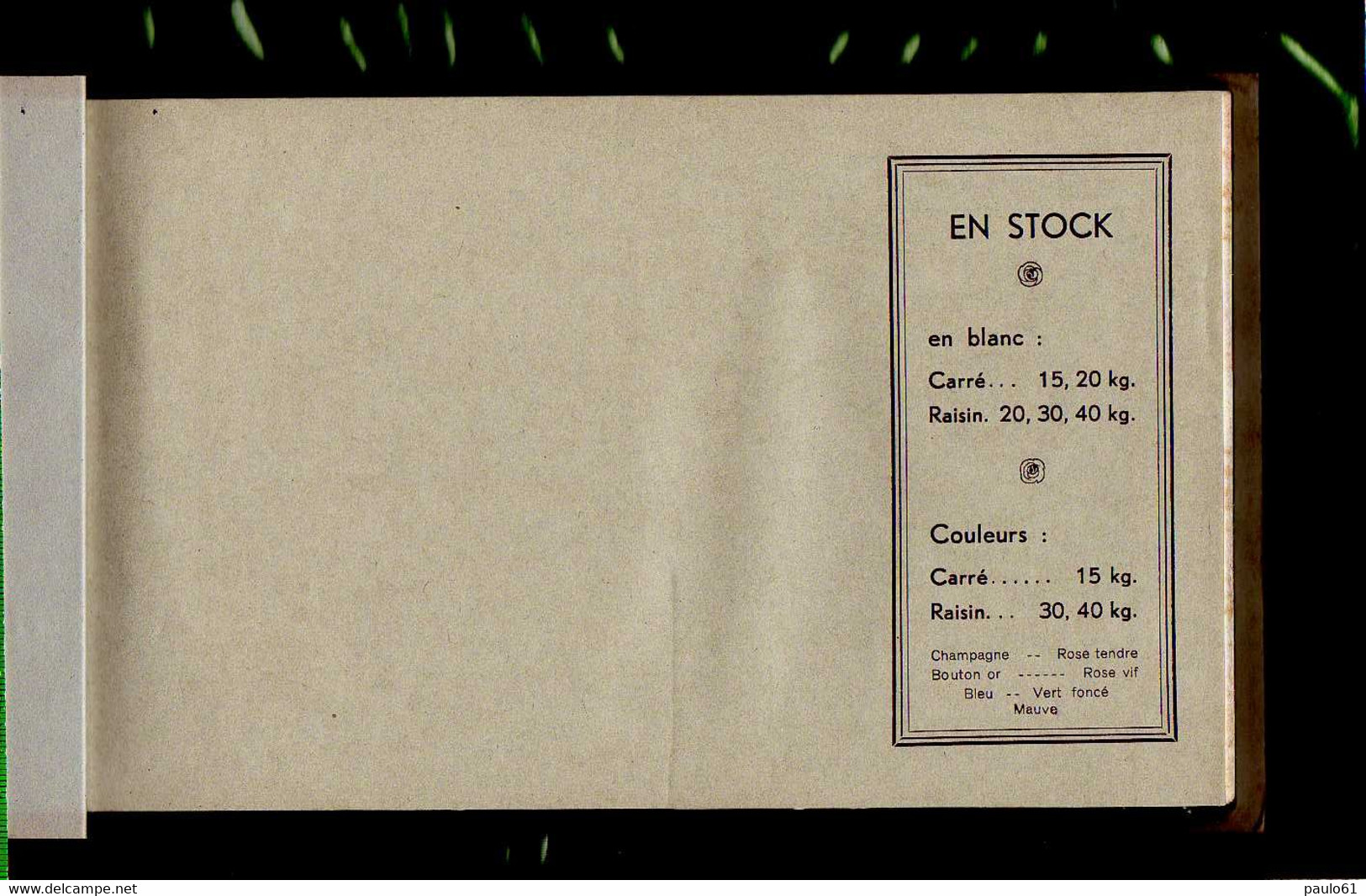 BUVARD&Blotter Paper :Catalogue Avec Echantillons De Buvards  Blancs Couleur Avec Qualité Papeteries De VOIRON 1932 - Papeterie