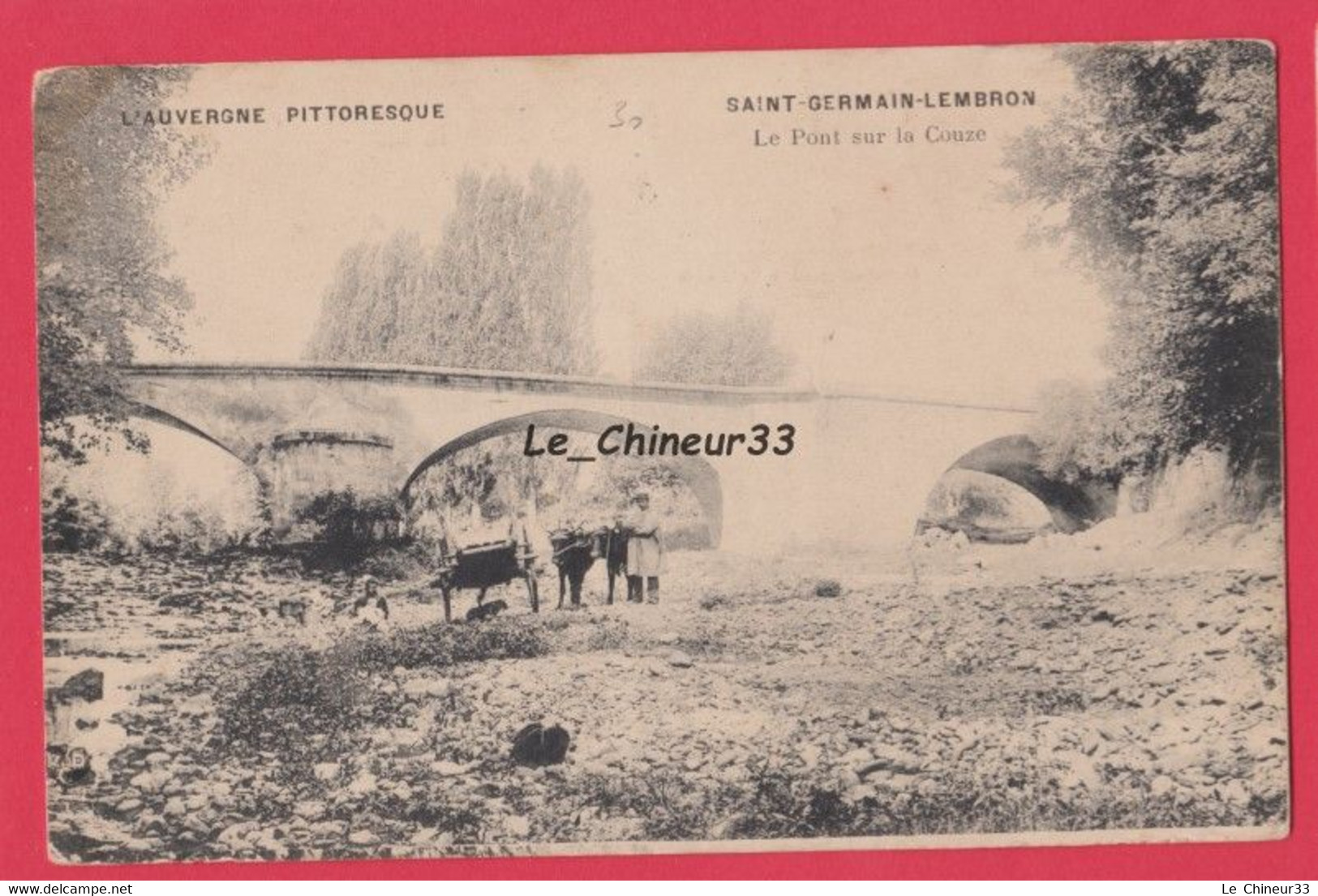 63 - SAINT GERMAIN LEMBRON---Le Pont Sur La Couze---animé - Saint Germain Lembron