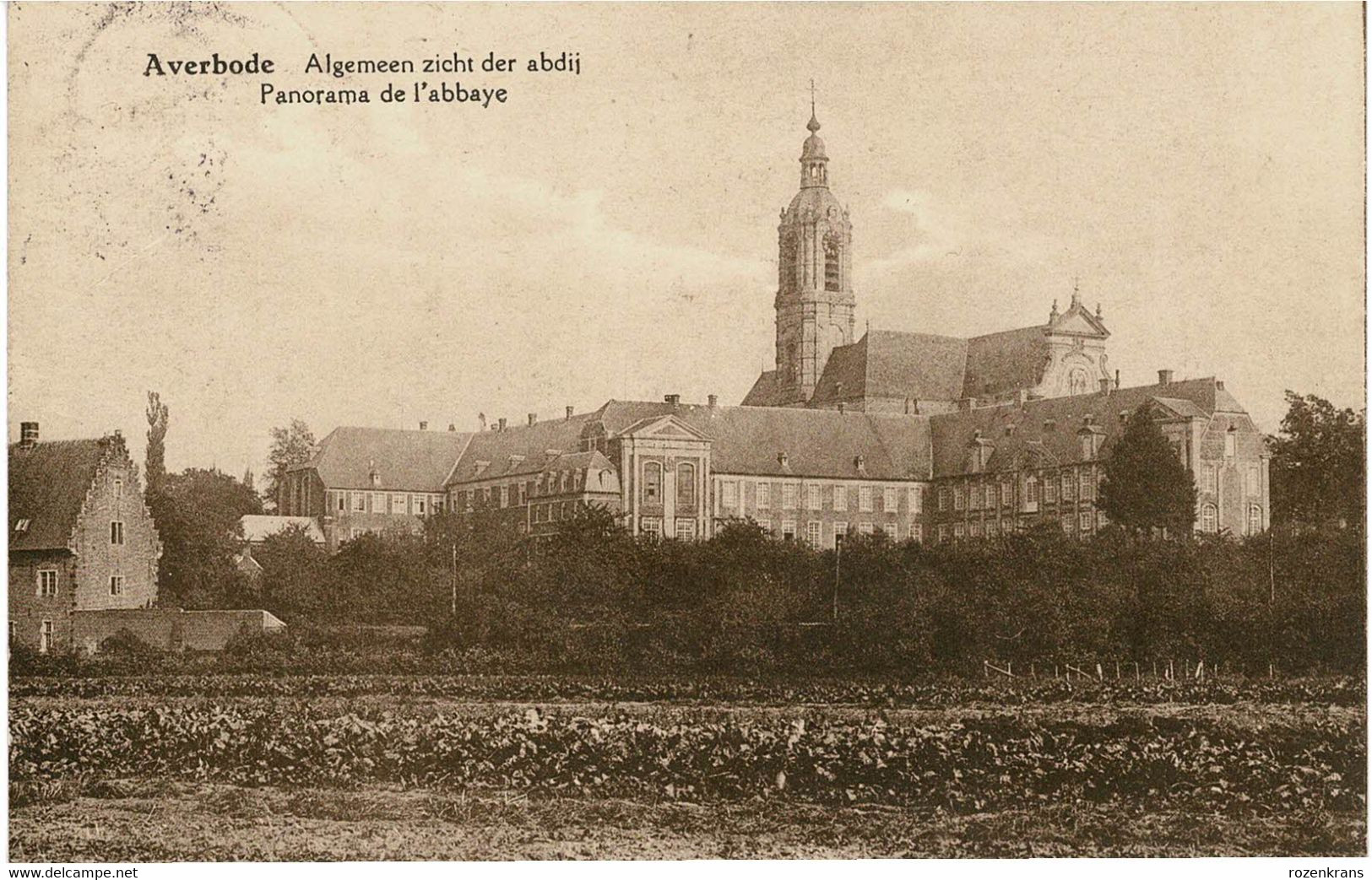 Lotje Van 2 Postkaarten Averbode Panorama Zicht Der Abdij Onder De Linden (In Zeer Goede Staat) - Scherpenheuvel-Zichem