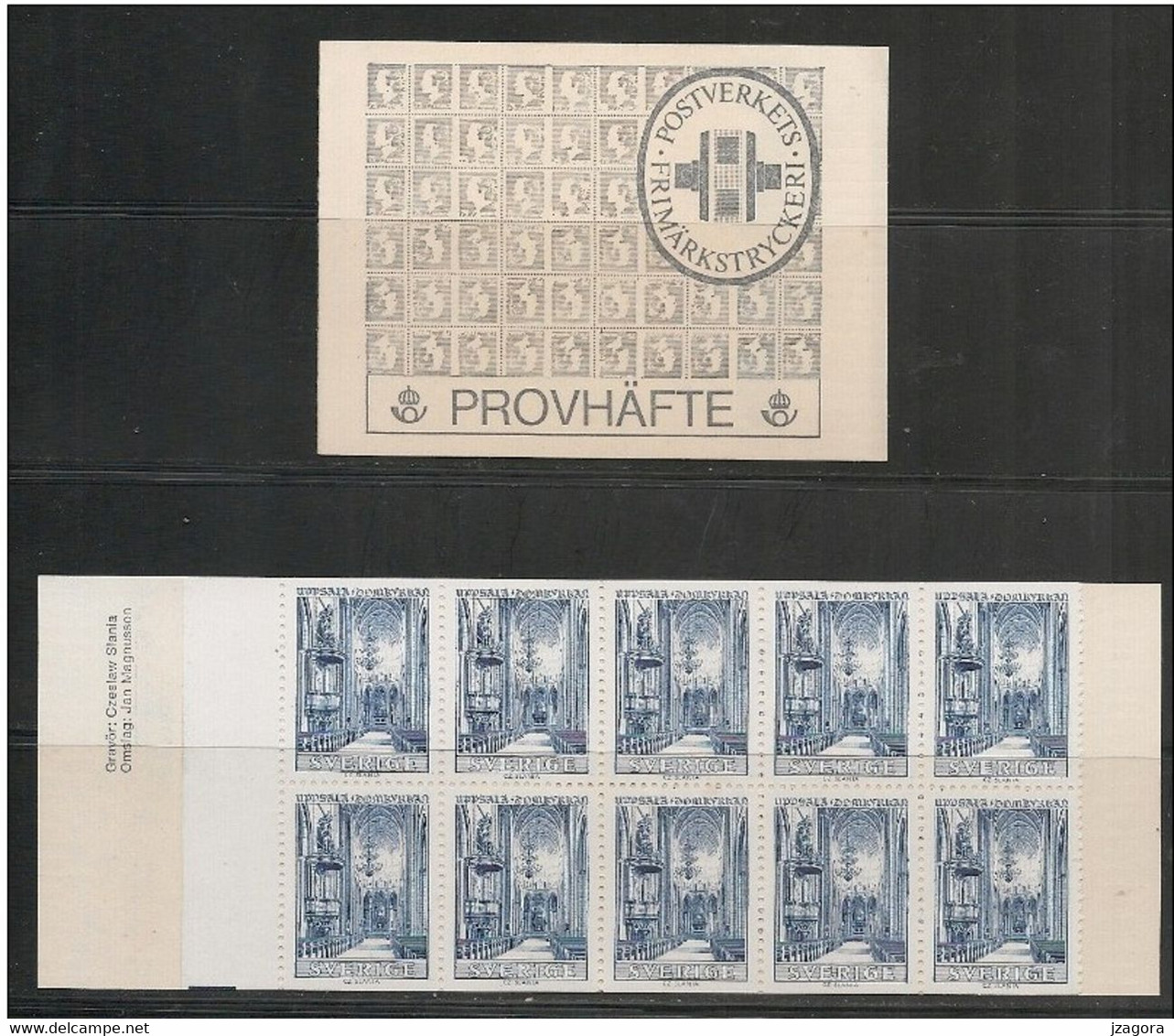 ARCHITECTURE HISTORY CHURCH CATHEDRAL DOM CATHÉDRALE UPPSALA SWEDEN SUEDE SCHWEDEN 1967 Slania MNH Proof Booklet Blue - Probe- Und Nachdrucke