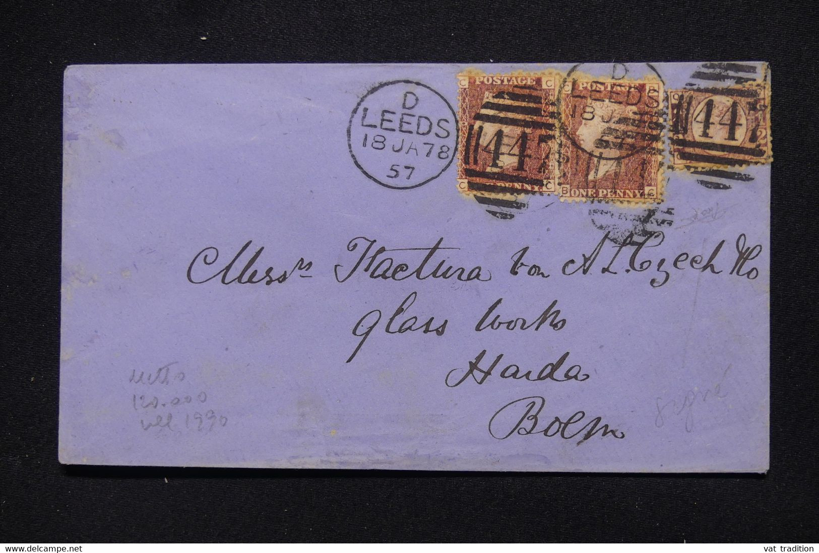 ROYAUME UNI - Enveloppe De Leeds Pour Haida En 1878, Lettre Signée - L 112381 - Lettres & Documents