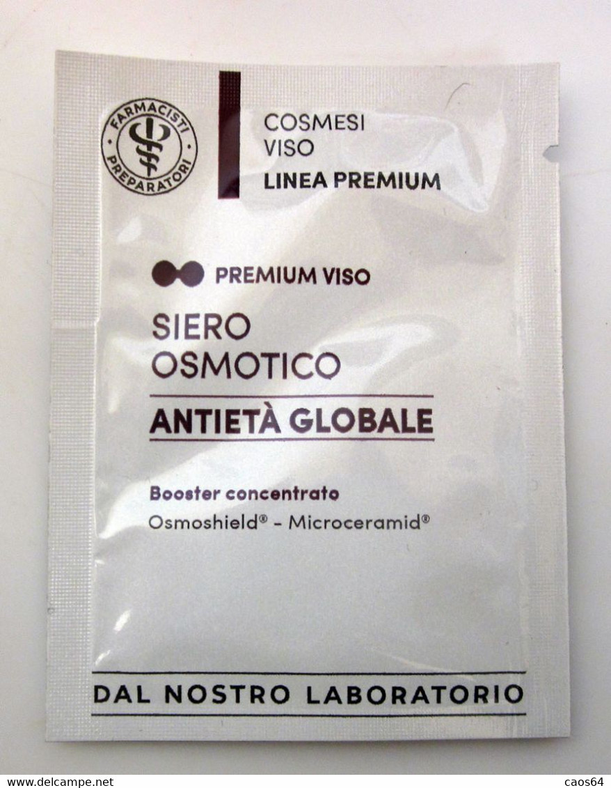 Echantillon Tigette Campioncino Farmacisti Preparatori Siero Osmotico Antietà Globale - Produits De Beauté