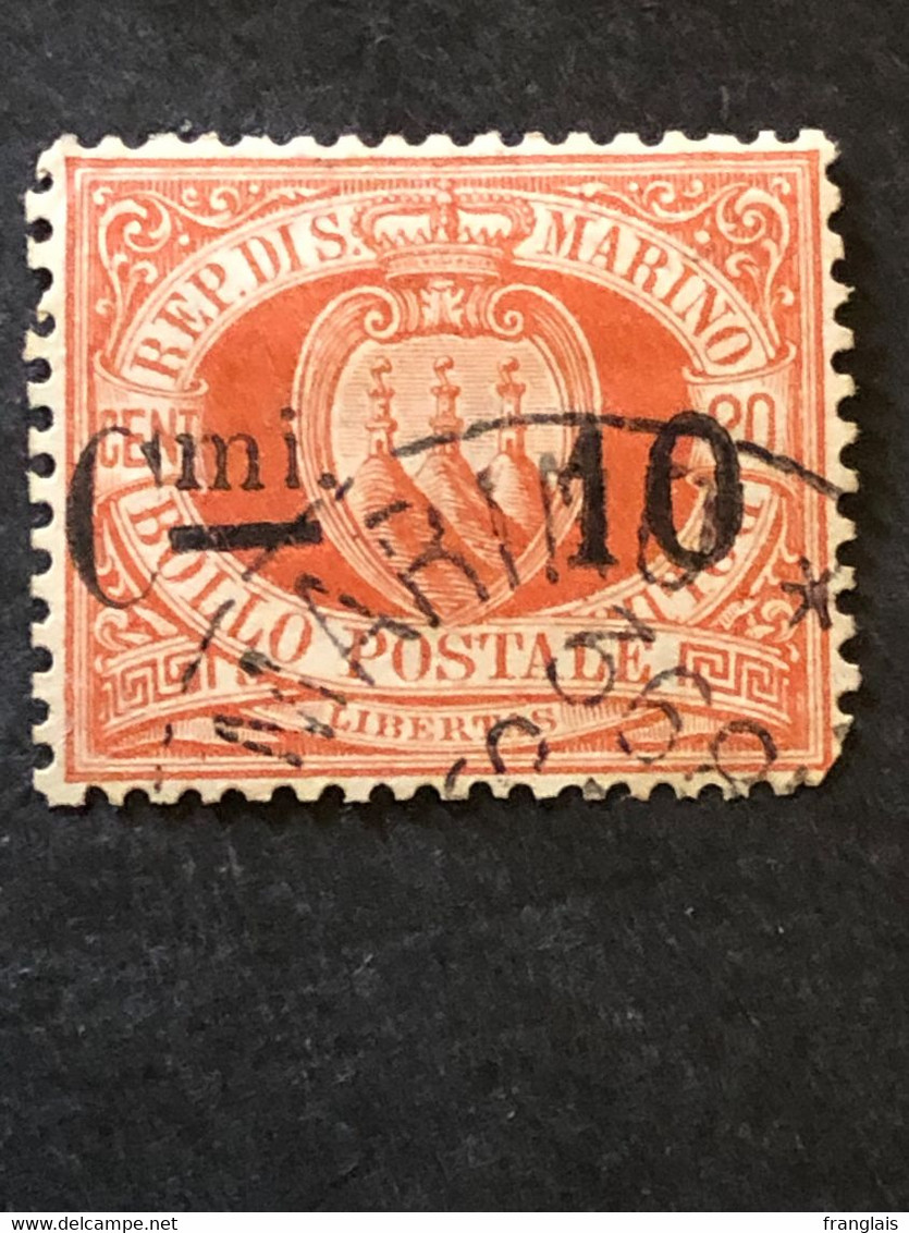 SAN MARINO SG 16  10 Centissimi On 20 C Purple FU - Usados