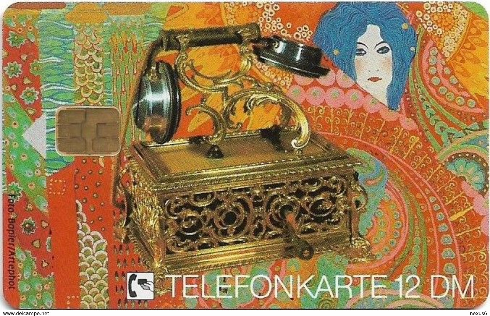 Germany - Alte Telefonapparate 3 - Vergoldeter Tischapparat (1900) - E 07/08.92 - 12DM, 30.000ex, Mint - E-Series: Editionsausgabe Der Dt. Postreklame