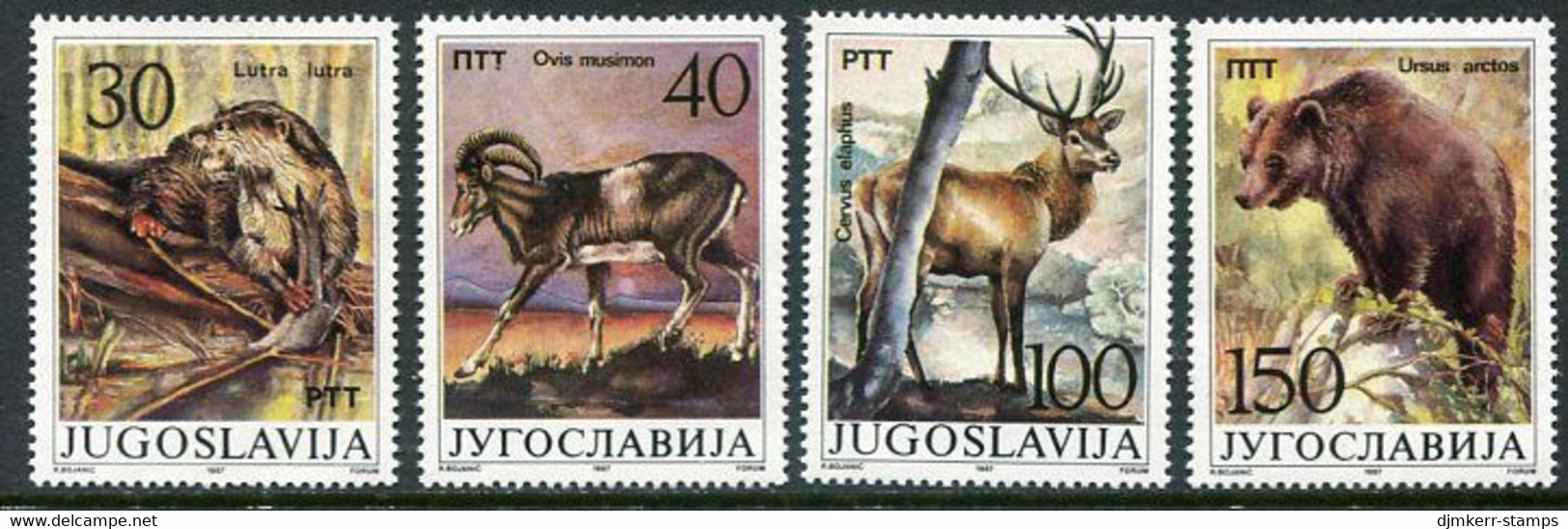 YUGOSLAVIA 1987 Protected Mammals MNH / **.  Michel 2206-09 - Nuovi