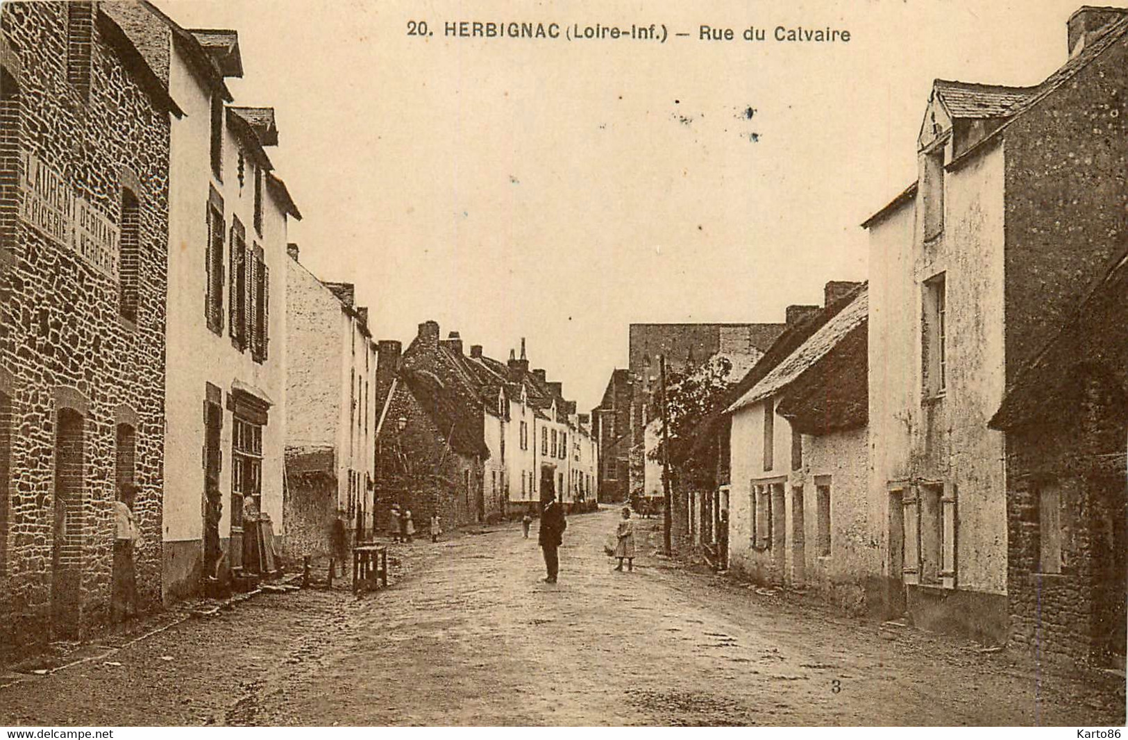 Herbignac * La Rue Du Calvaire * épicerie Mercerie LAURENT - Herbignac