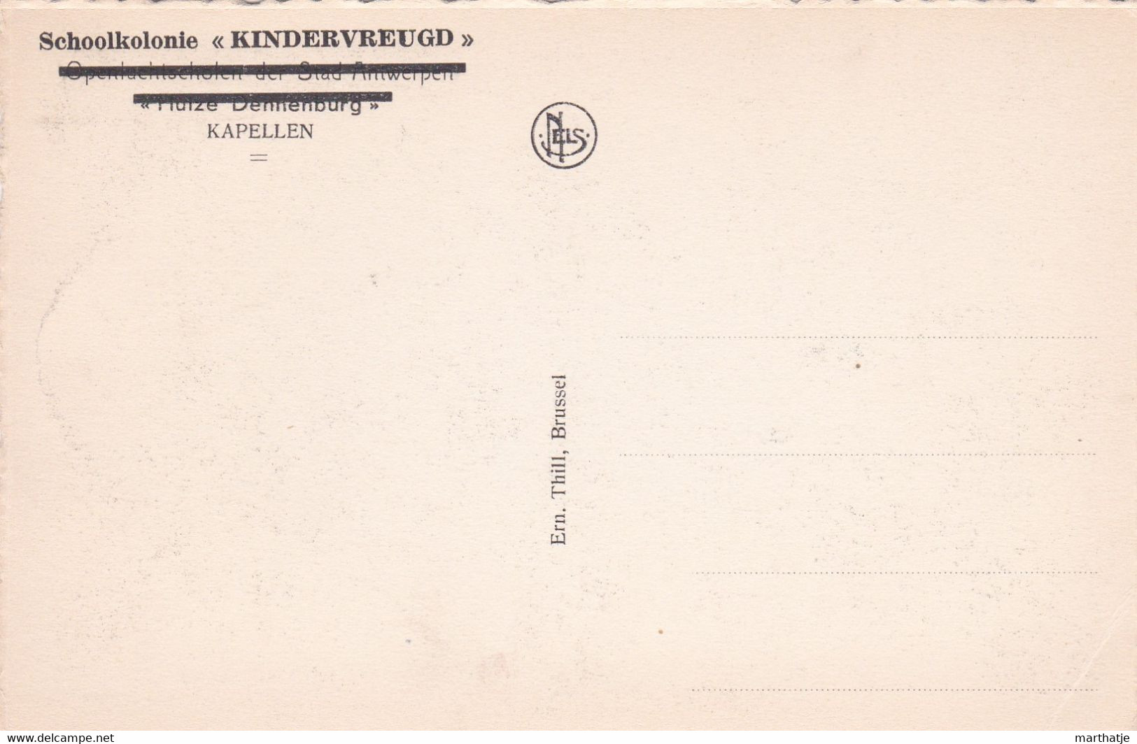 Schoolkolonie "Kindervreugd" - Openluchtscholen Der Stad Antwerpen - "Huize Dennenburg" - KAPELLEN - Kapellen