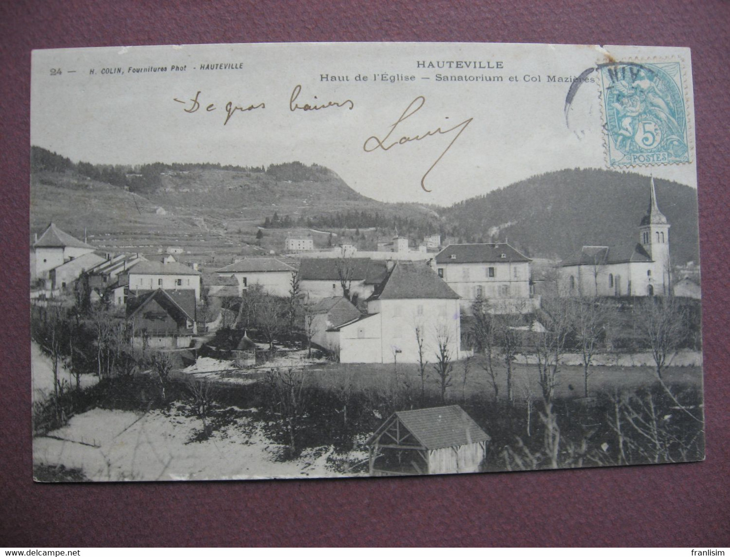 CPA 01 HAUTEVILLE Haut De L'Eglise Sanatorium Et Col Mazieres 1905 - Hauteville-Lompnes