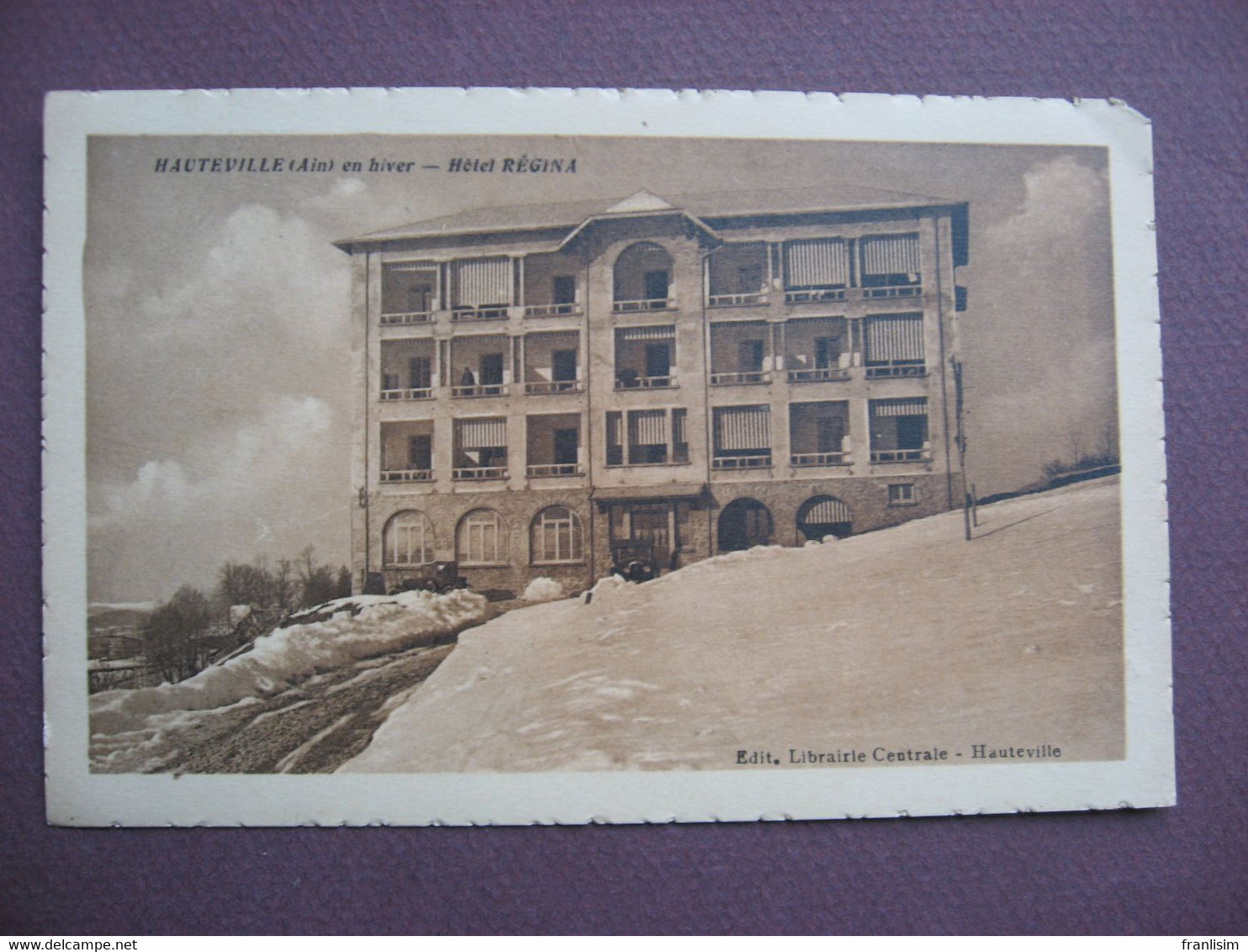 CPA 01 HAUTEVILLE Hotel REGINA En Hiver - Hauteville-Lompnes