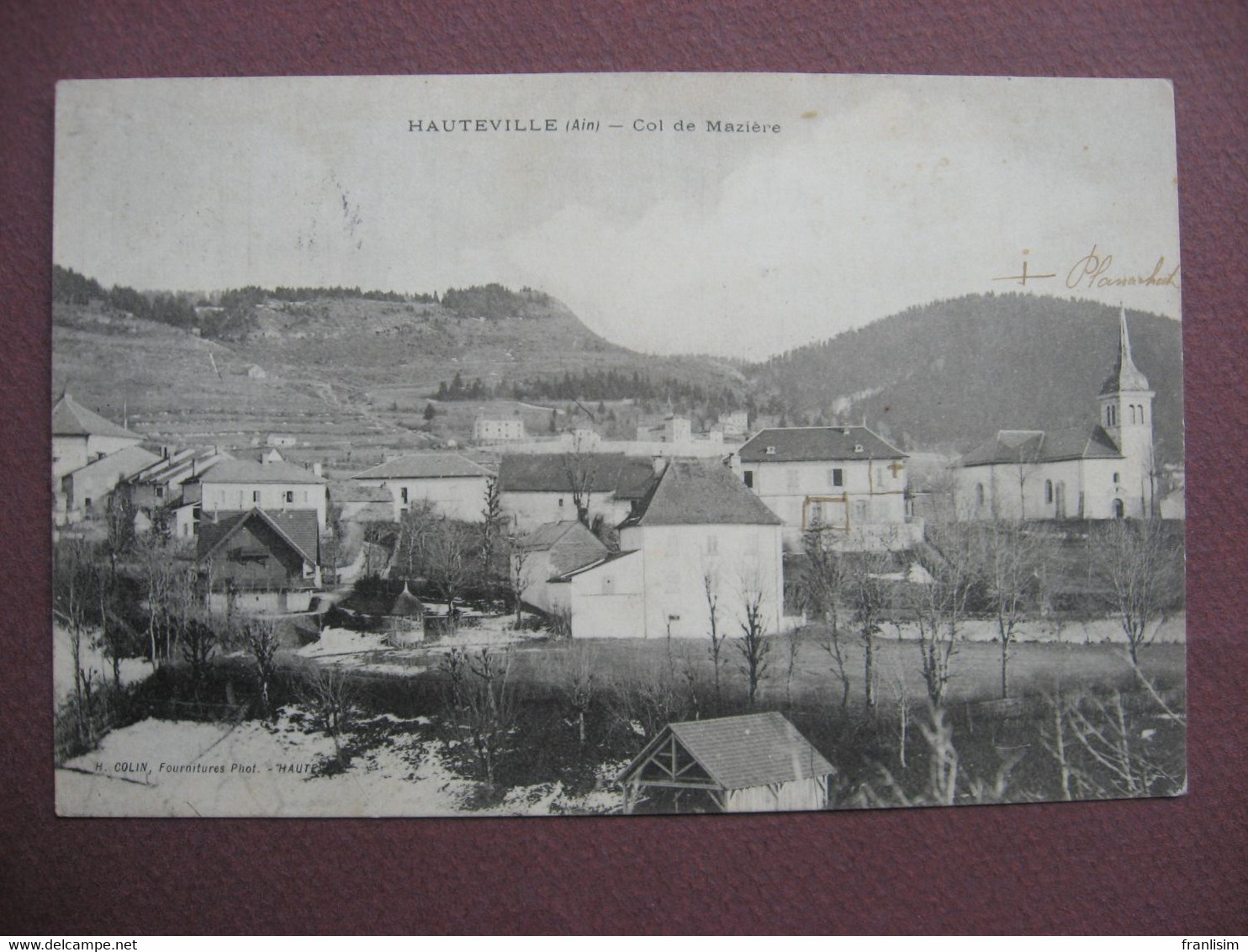 CPA 01 HAUTEVILLE Col De Maziere Mazières ? 1908 - Hauteville-Lompnes
