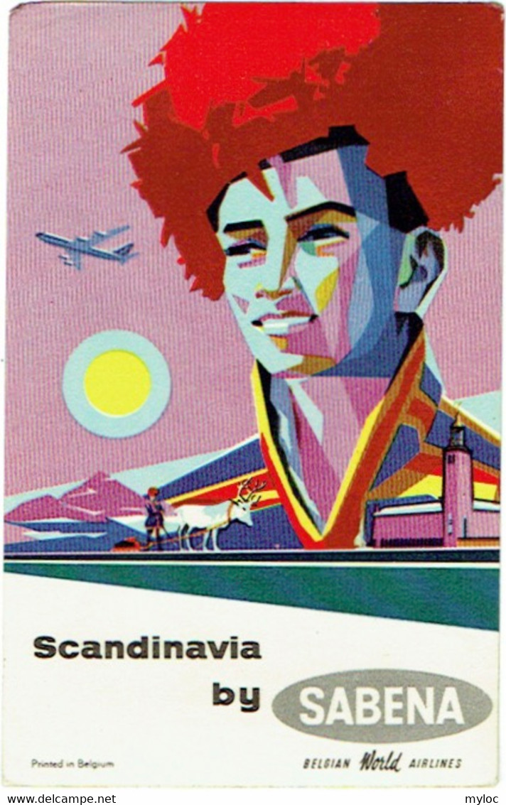 SABENA. Etiquette à Bagages. Luggage Label. Scandinavia. - Etichette Da Viaggio E Targhette