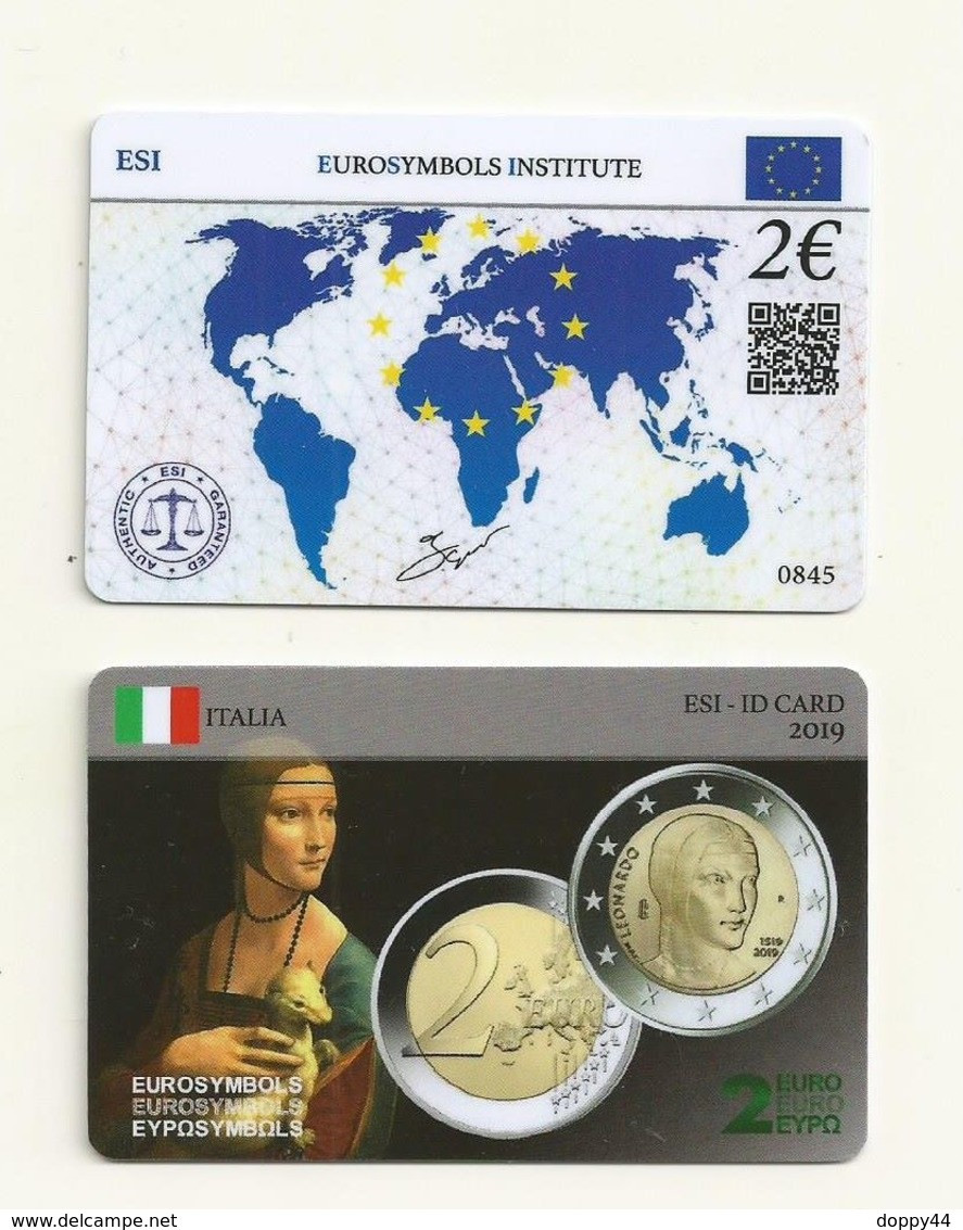 CARTE DE COLLECTION SANS PIECE ITALIE EUROSYMBOLS INSTITUTE  ESI ID CARD MILLESIME 2019 - Italy
