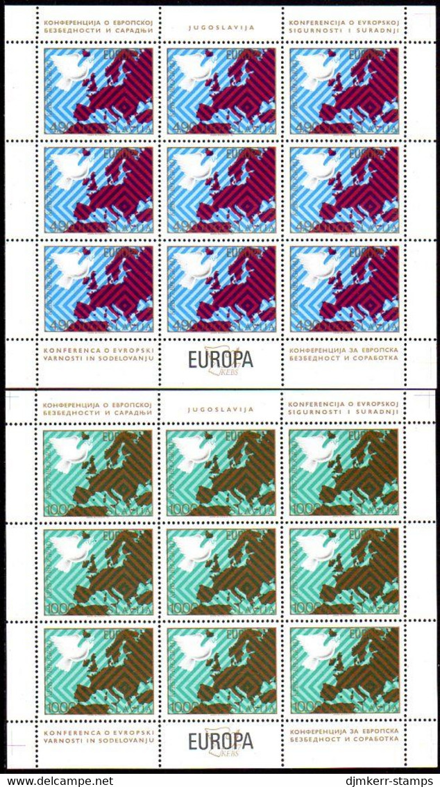 YUGOSLAVIA 1977 European Secuirty Conference I Sheetlets MNH / **.  Michel 1692-93 - Blocchi & Foglietti
