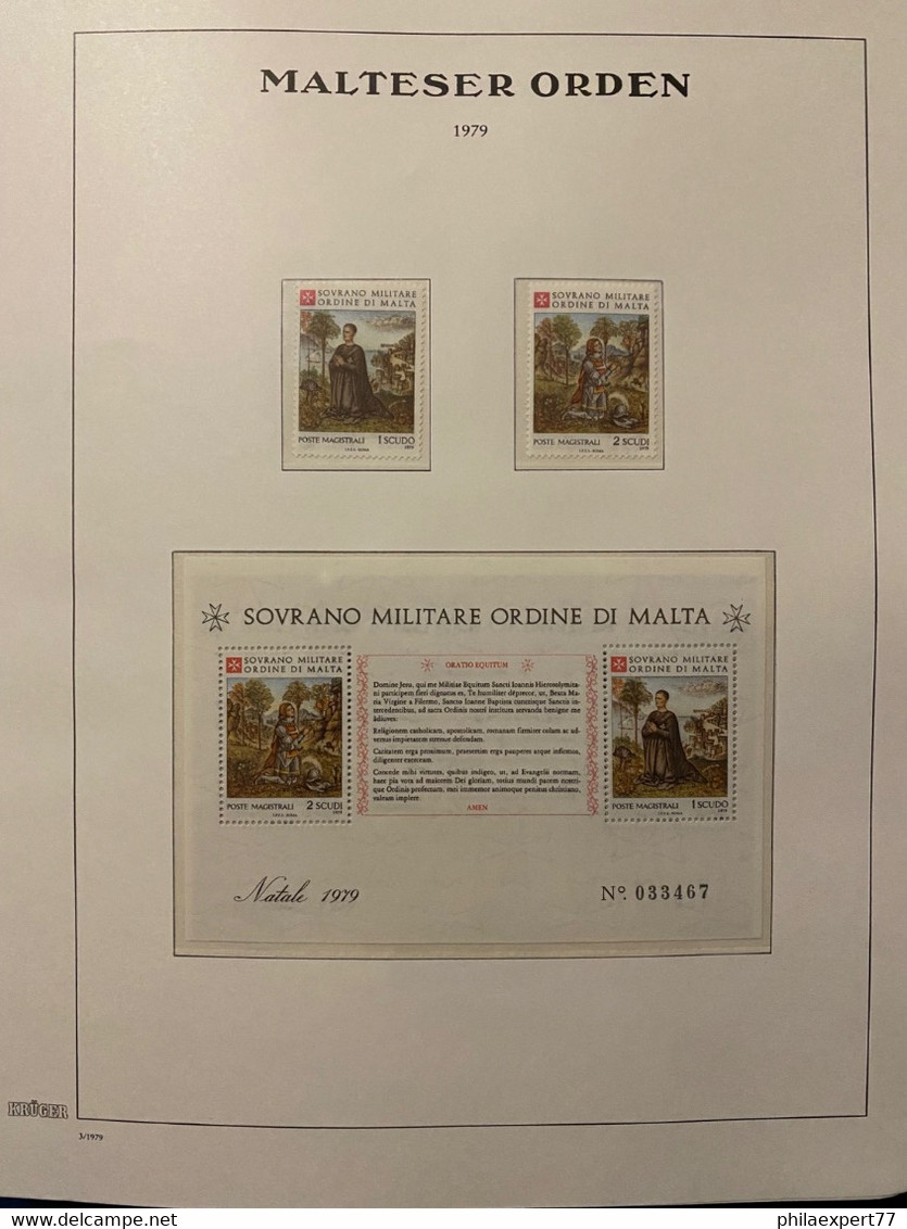 Malteser Orden - 1979/80 - Luxus Sammlung Auf Sammlersblatter - Postfrisch - Sovrano Militare Ordine Di Malta
