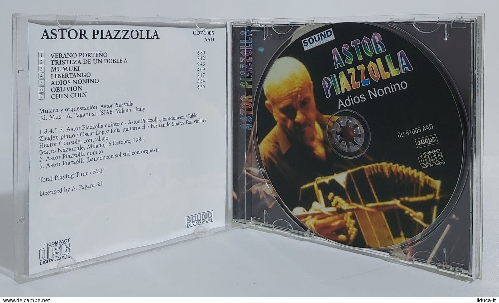 I102269 CD - Astor Piazzolla - Adios Nonino - Pagani 1984 - Altri - Musica Spagnola