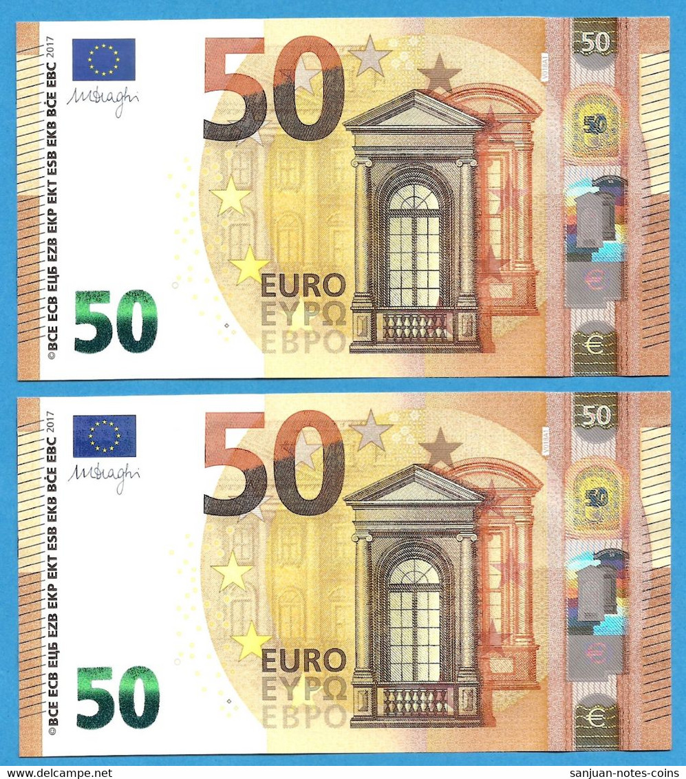 50 EURO SPAIN DRAGHI PAREJA VB-V018A1 UNC-FDS (D225) - 50 Euro