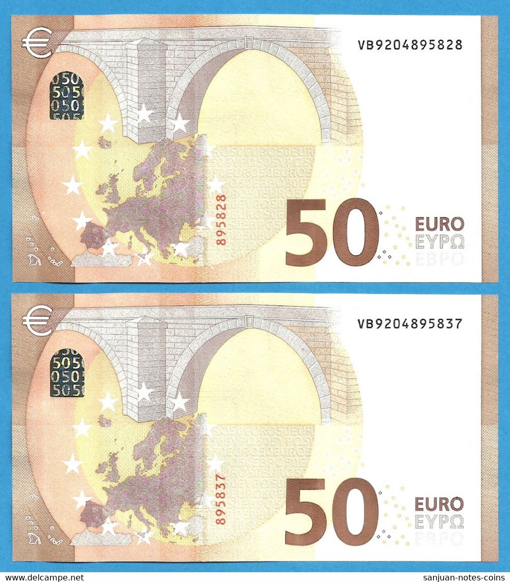 50 EURO SPAIN DRAGHI PAREJA VB-V018A1 UNC-FDS (D225) - 50 Euro
