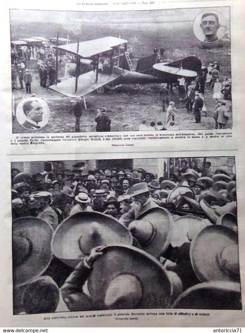 La Tribuna Illustrata 19 Luglio 1914 WW1 Arciduca Sarajevo Besnard Boito Kaiser - Guerre 1914-18