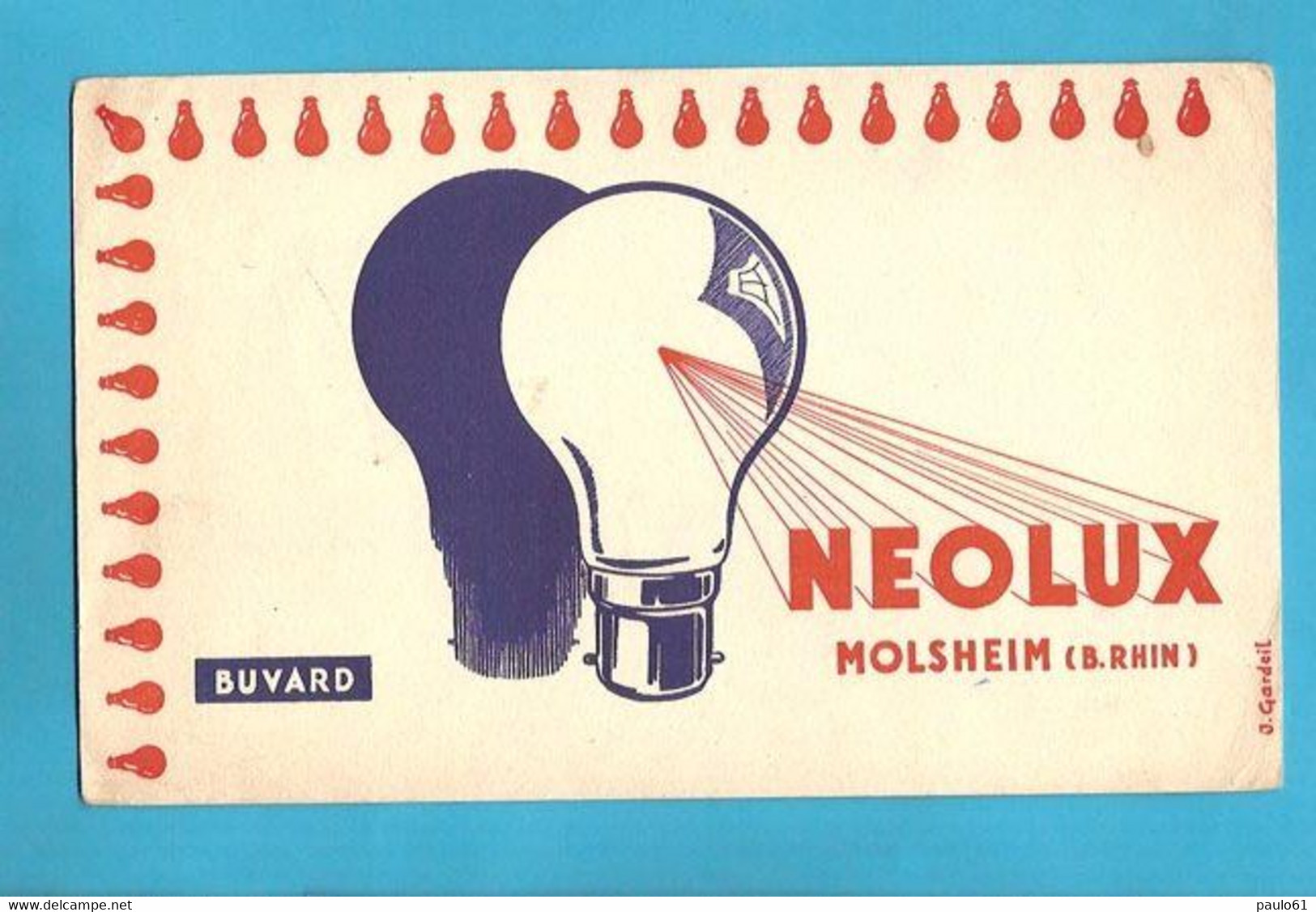 BUVARD  : NEOLUX  Molsheim - Elektrizität & Gas