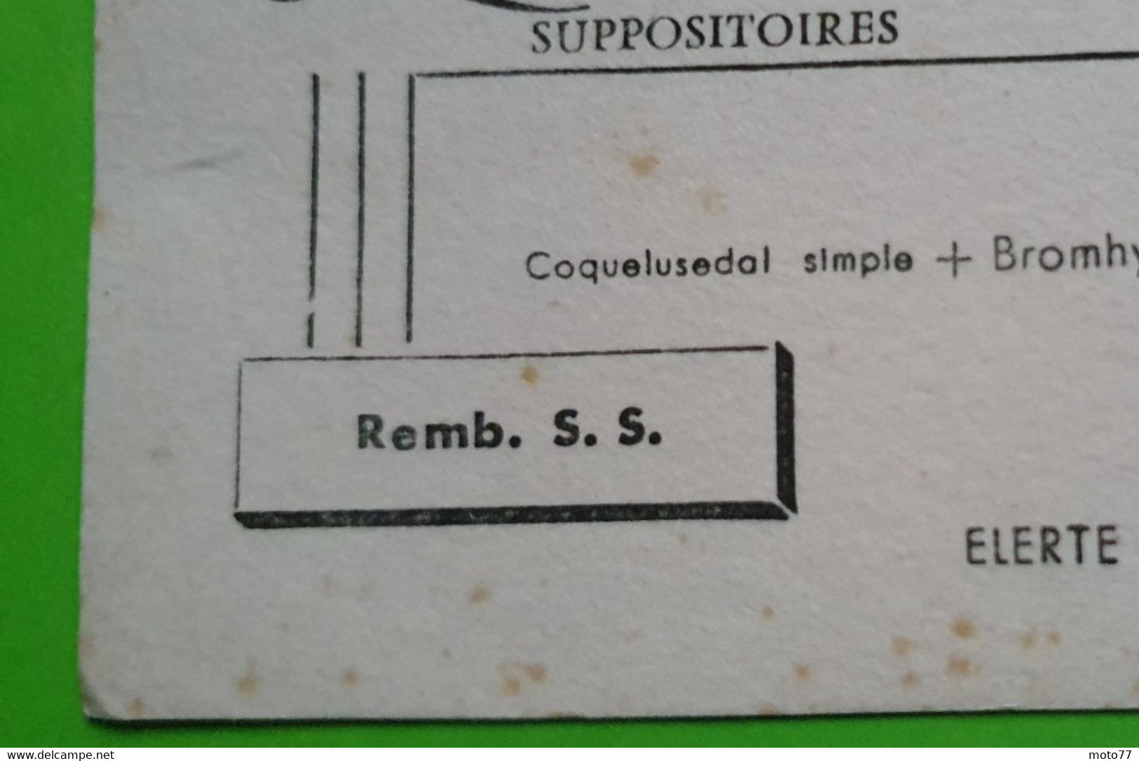 Buvard 974 - Laboratoire Elerté - COQUELUSEDAL 2 - Etat D'usage : Voir Photos- 21x12.5 Cm Environ - Vers 1950 - Produits Pharmaceutiques