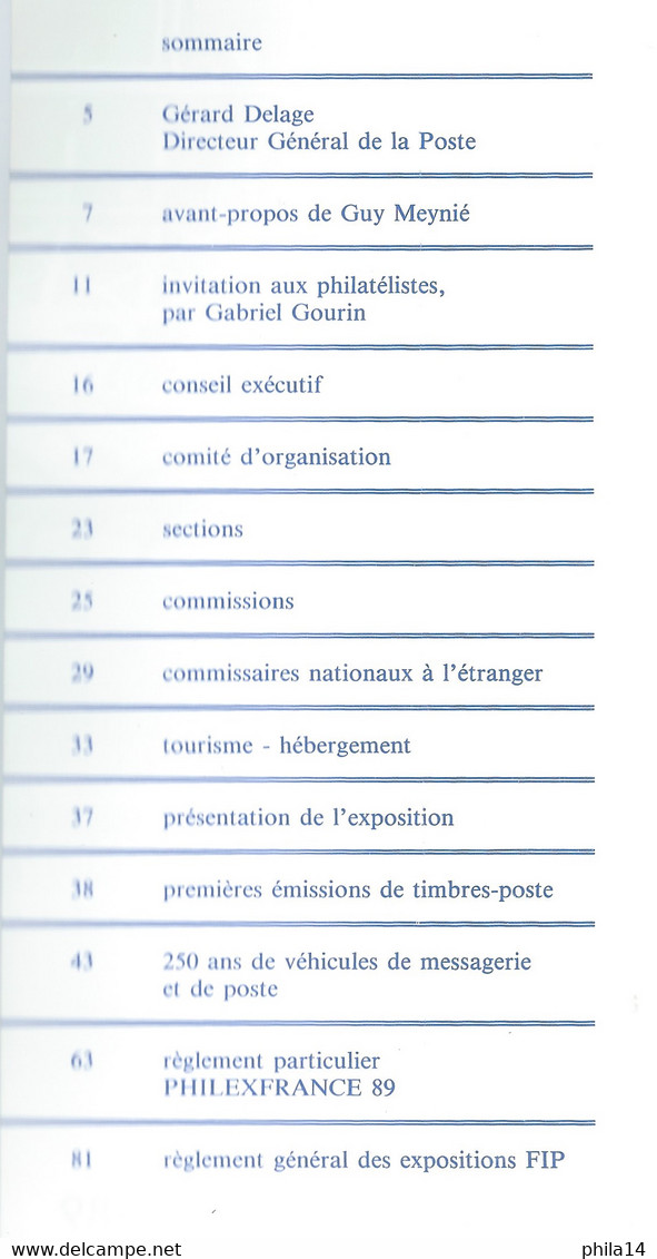 LIVRE DE L'EXPOSITION PHILATELIQUE MONDIALE / PHILEXFRANCE 89 PARIS / 95 PAGES - Expositions Philatéliques