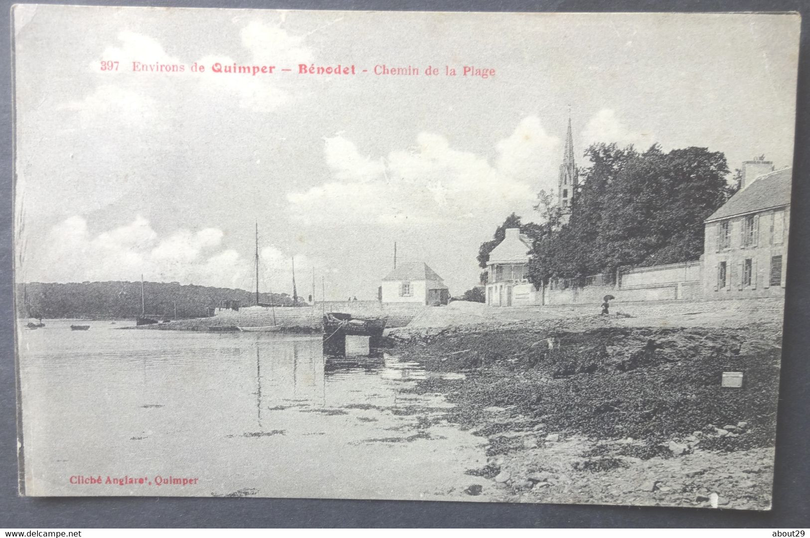 CPA 29 BENODET - Chemin De La Plage - Anglaret 397 - Réf. O 199 - Bénodet