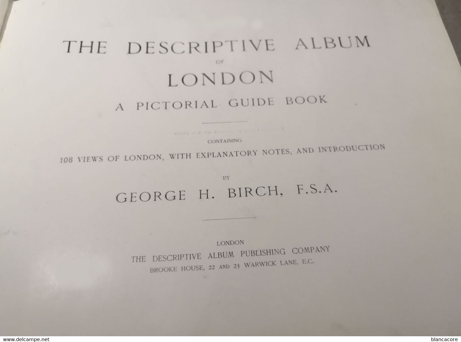 The Descriptive Album Of London A Pictorial Guide Book Vers 1900 / 108 Views / TOP - Photography