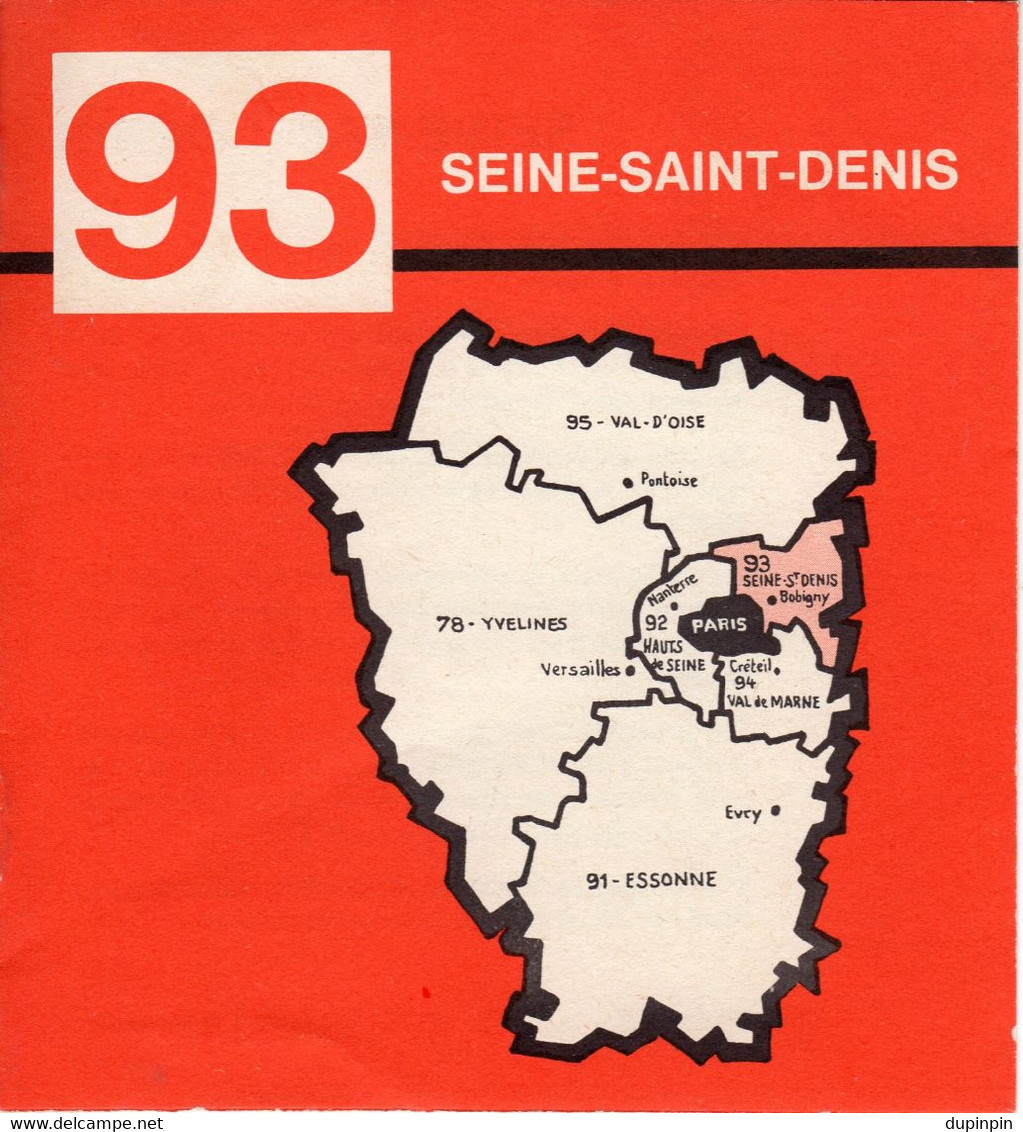 Carnet De 24 Vignettes CODE POSTAL 93 SEINE ST DENIS RARE - 1966 - Blocks Und Markenheftchen