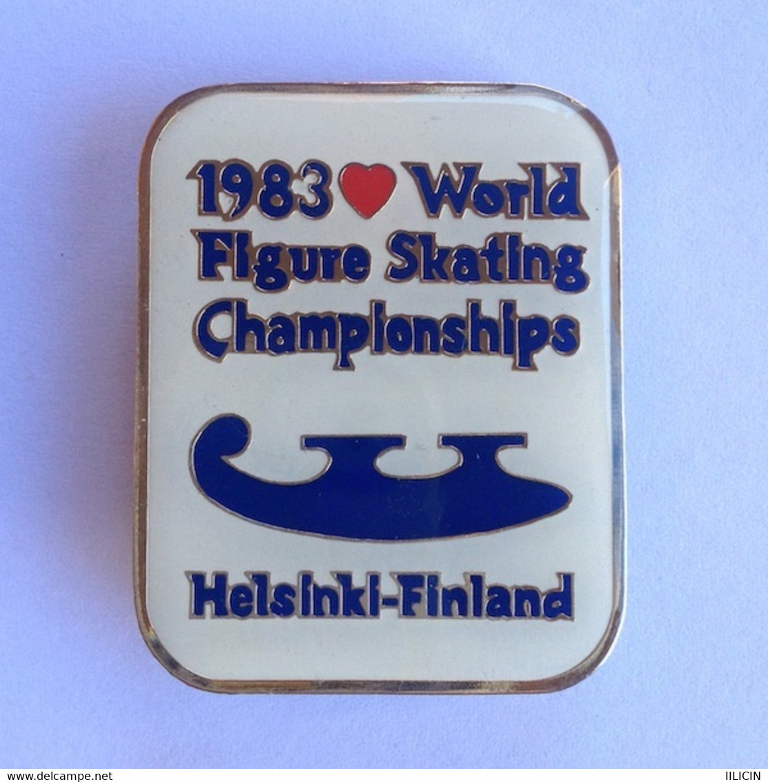 Badge Pin ZN000046 - Ice Skating Finland Helsinki World Championship 1983 - Pattinaggio Artistico