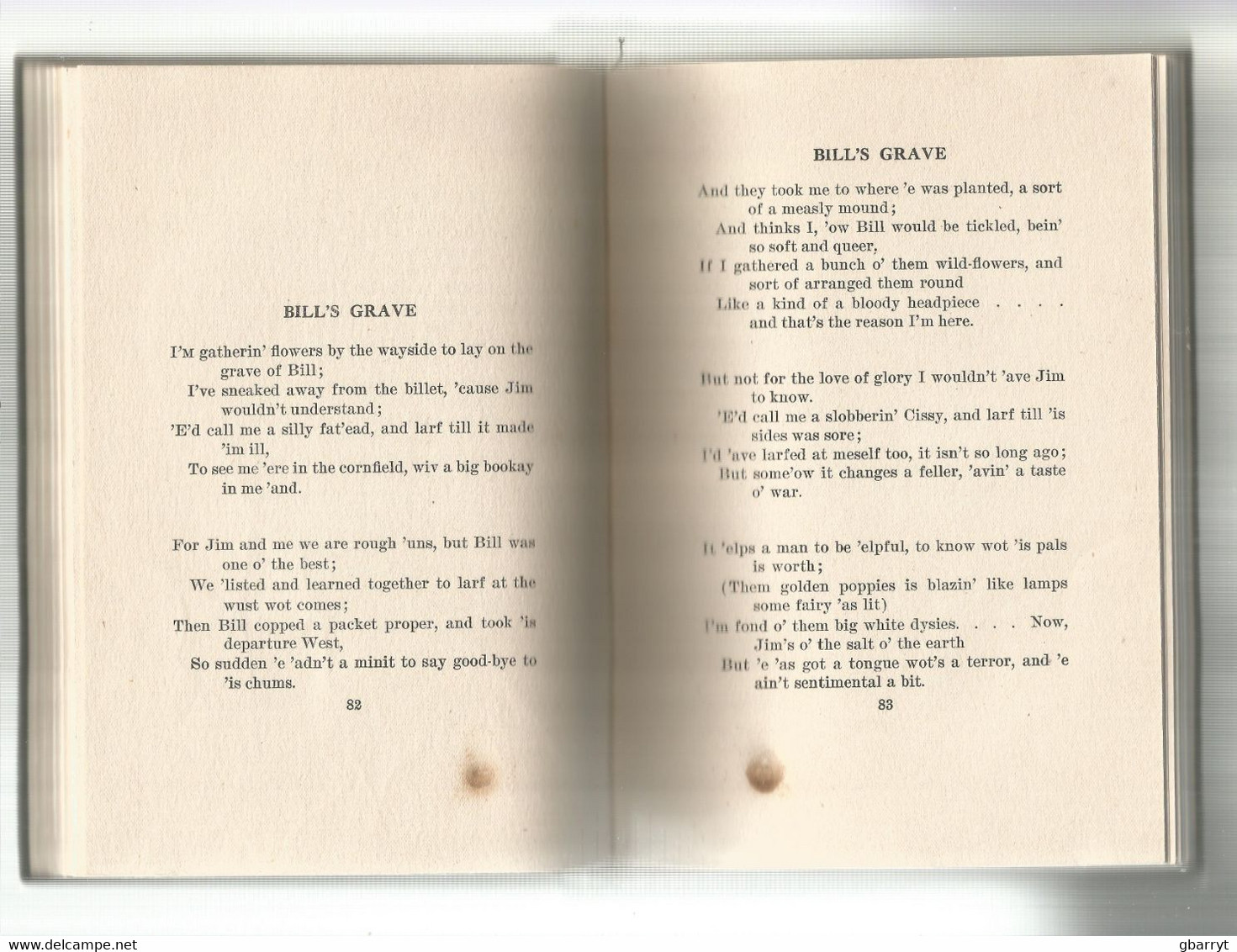 Robert W Service: Rhymes Of A Red Cross Man.  William Briggs Publisher. First Edition - Guerra 1914-18