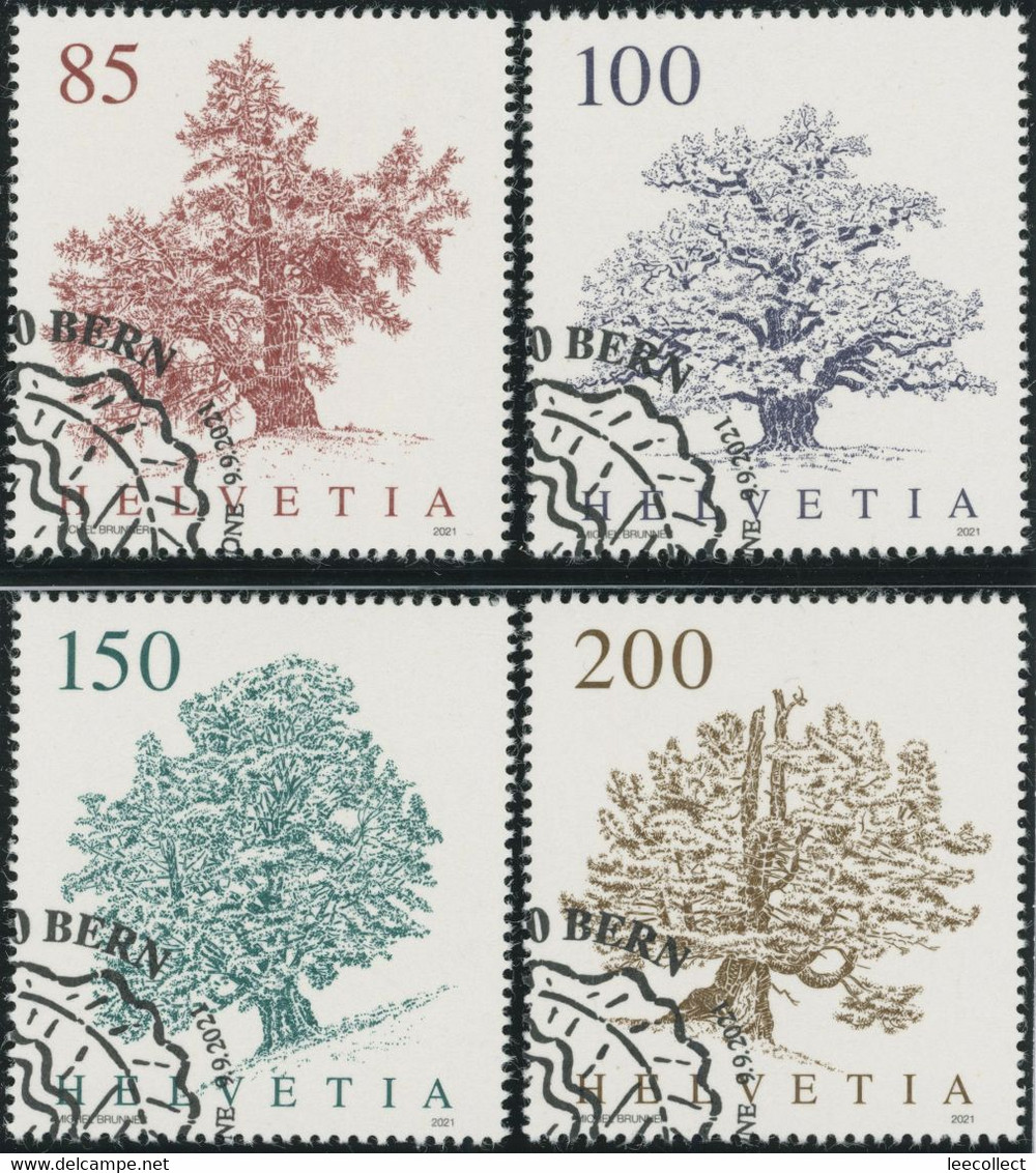 Suisse - 2021 - Bäume - Ersttag Stempel ET - Gebraucht