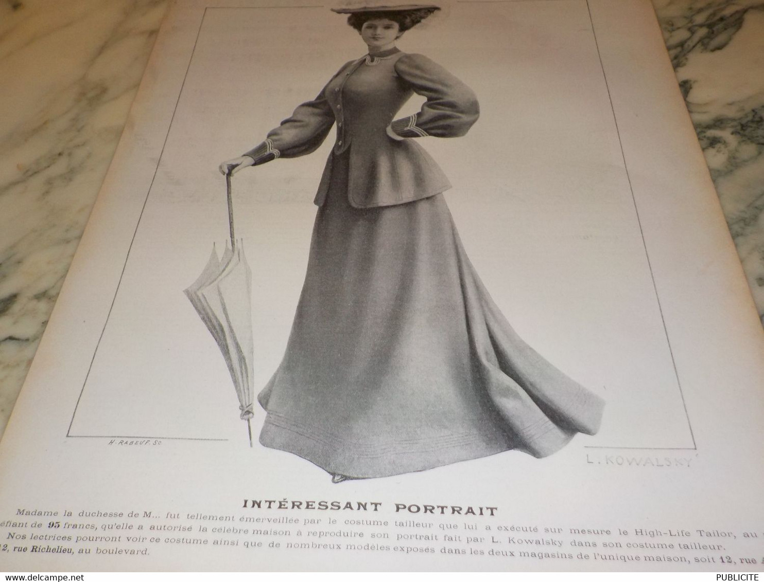 ANCIENNE PUBLICITE INTERRESANT PORTRAIT MAGASIN HIGH LIFE TAILOR 1904 - 1900-1940