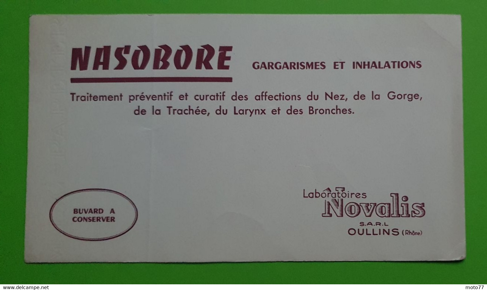 Buvard 1000- Laboratoire Novalis - NASOBORE - Etat D'usage : Voir Photos- 20.5x11.5 Cm Environ - Vers 1950 - Produits Pharmaceutiques