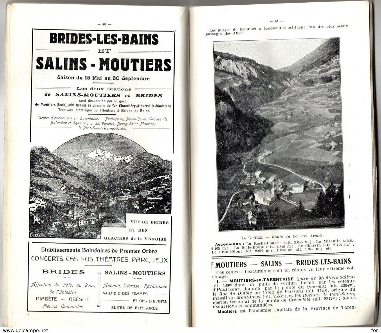 Livre Régionalisme : Savoie : La Savoie Pittoresque : Centres D'excursions - Stations D'Altitudes : Publicité : Tourisme - Alpes - Pays-de-Savoie