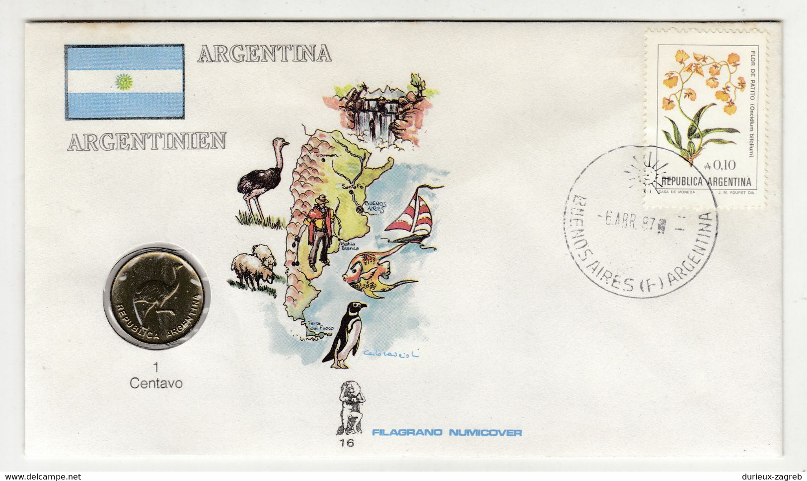 Argentina 1987 Numicover B211201 - Covers & Documents
