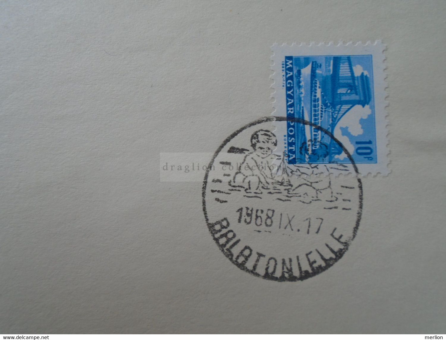 D187065  HUNGARY  Postmark      BALATONLELLE  1968 - Marcophilie