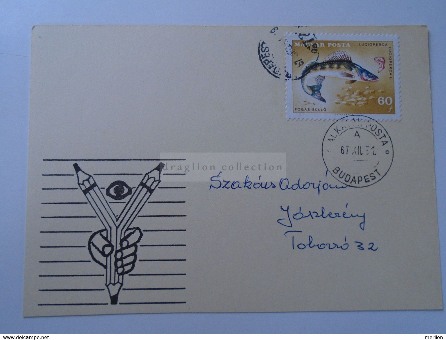 D187070    HUNGARY  Postmark     MAGYAR POSTA   - Hungarian Post -Alkalmi Posta Budapest  1967 - Poststempel (Marcophilie)