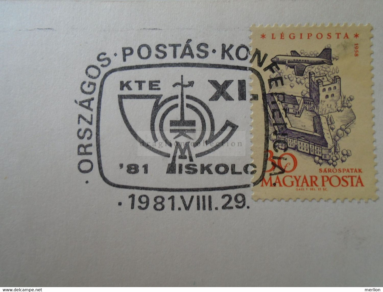 D187083    HUNGARY  Postmark     MAGYAR POSTA   - Hungarian Post - Országos Postás Konferencia  1981 Miskolc - Storia Postale