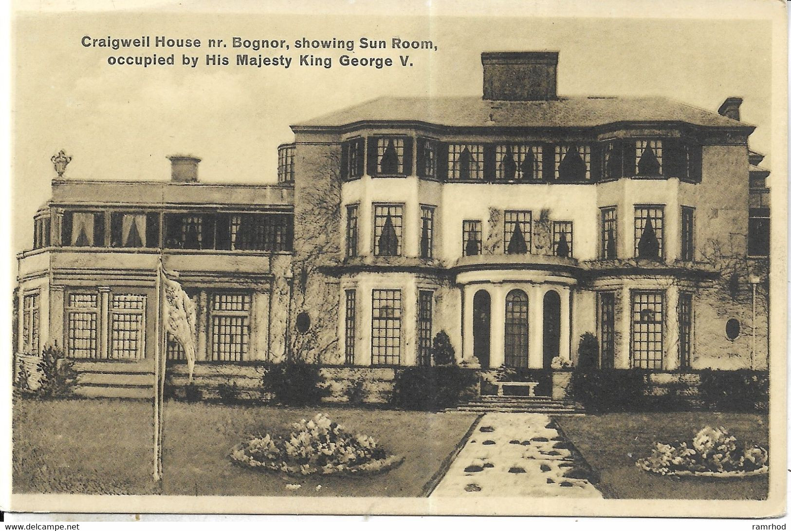 BOGNOR, Craigwell House Showing Sun Room (Publisher - Unknown) 1920's Unused - Bognor Regis