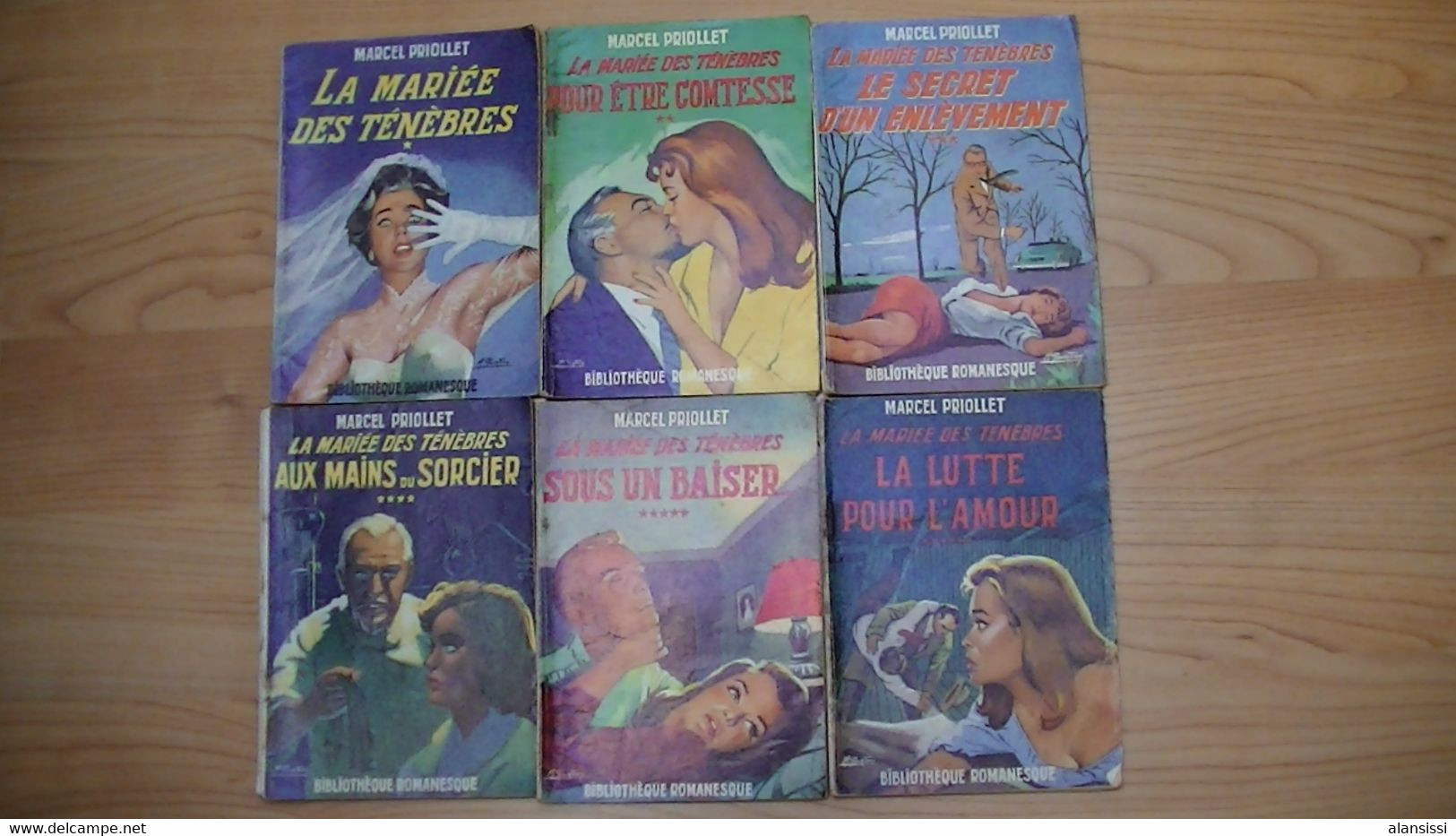 La Mariée Des Ténèbres, 6 Volumes Complets De Marcel Priollet Dessinateur GOURDON Bon état Editions Ferenczi 1940-50 - Románticas