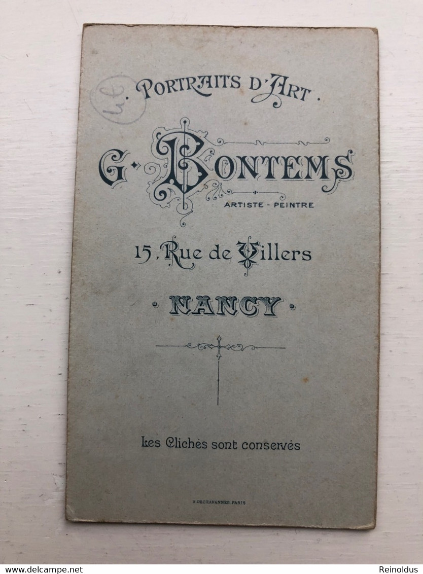 Cdv Soldat Regiment 37 Insignes Atelier Bontems Nancy - Guerra, Militari