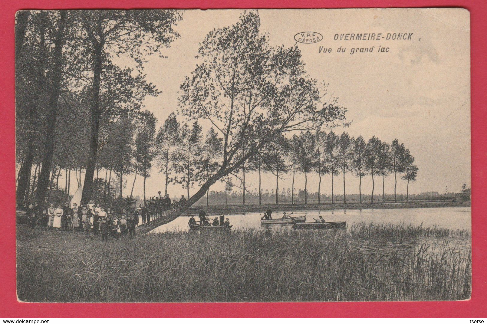 Overmeire-Donck - Vue Du Grand Lac ... Geanimeerd -1908  ( Verso Zien  ) - Berlare
